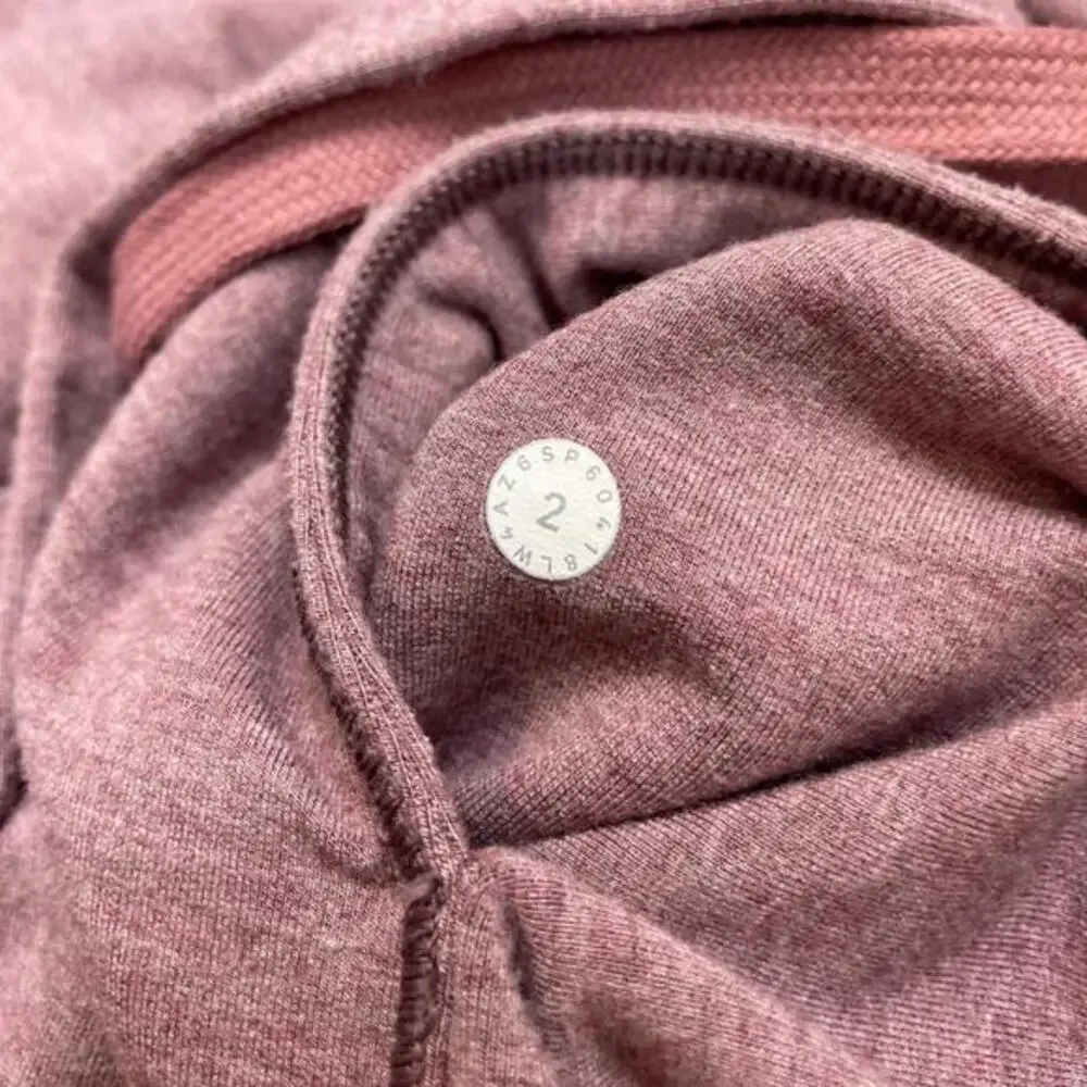 Lululemon Women's Coast Easy Wrap Heathered Misty Merlot Cardigan Sweater Size 2